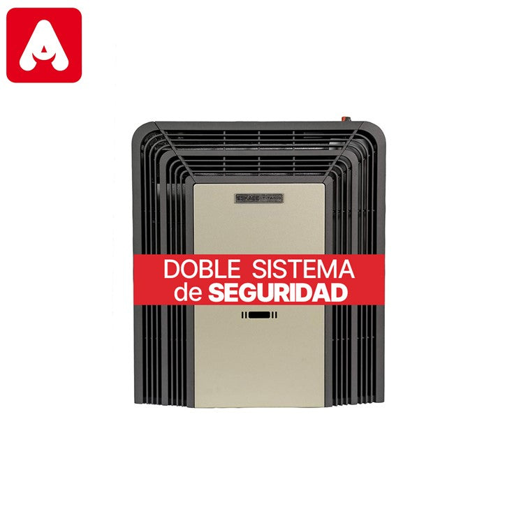 CALEFACTOR ESKABE MINI 5.0 MG EE TITANIUM C/TERMOST. Y AROMATIZADOR