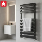 TOALLERO RADIARTE FIRENZE 80 NEGRO ALUM.C/KIT BUJES INCL.
