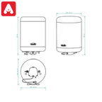 TERMOTANQUE ELECTRICO ESCORIAL 055LTS. COLGAR C/INF. - 4602929