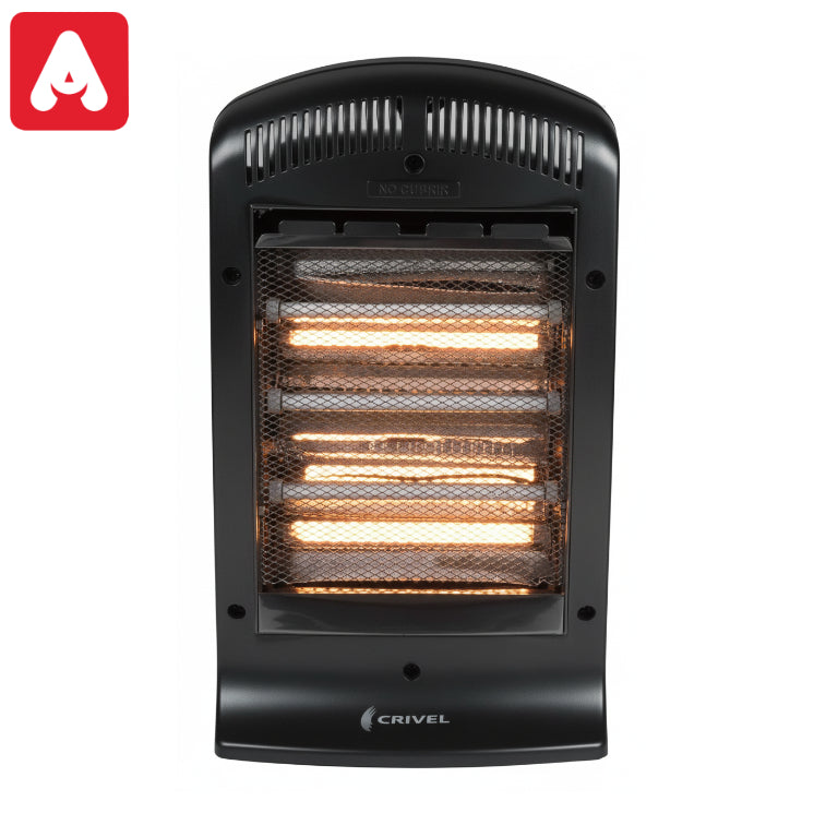 ESTUFA A CUARZO CRIVEL Q3 E16 TURBO 1400W.FIJA NEGRA