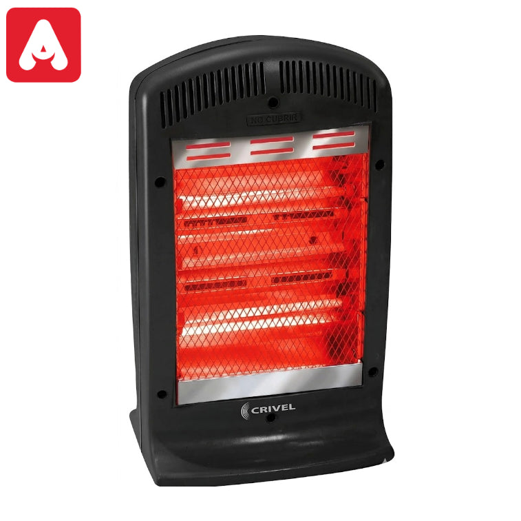 ESTUFA A CUARZO CRIVEL Q3 E16 TURBO 1400W.FIJA NEGRA