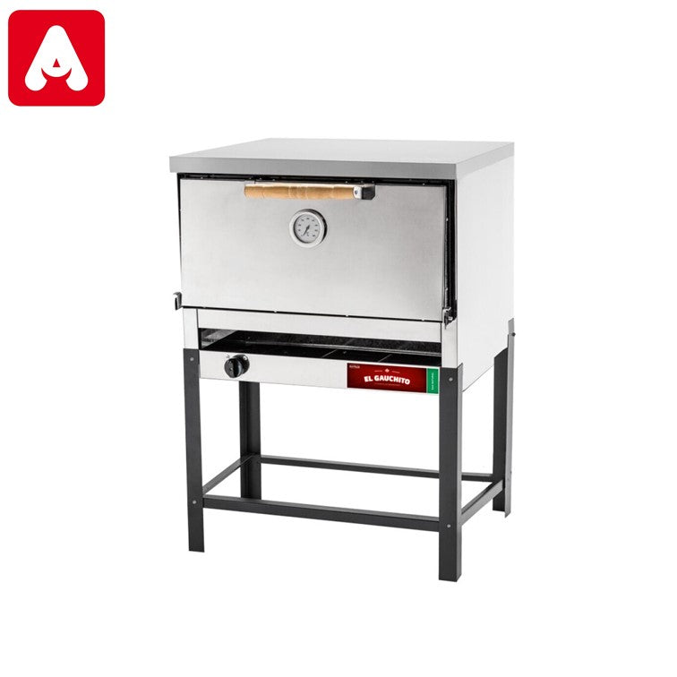 HORNO PIZZERO SOL REAL 608 GNVI CIEGO GAUCHITO INOX. GN 12 MOLDES ACERO