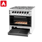 COCINA INDUSTRIAL SOL REAL 517 GNVVP VIDRIO NEGRO H/VIS.C/ PAR. 6 HORN.ACERO R/FUNDIC.
