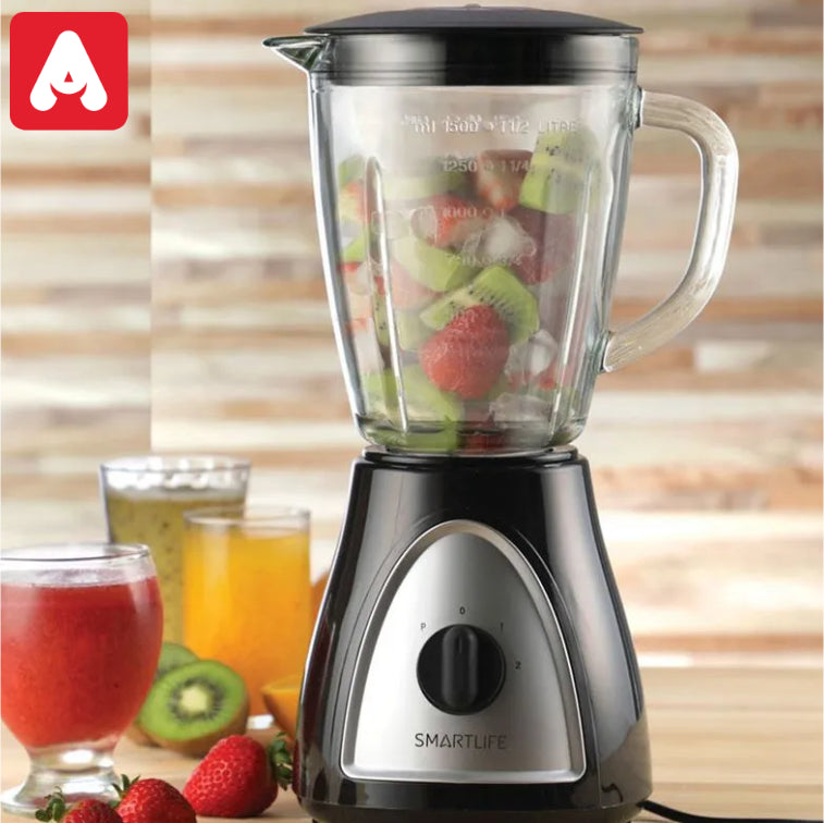 LICUADORA SMARTLIFE SL-BL1008BPN BLACK 1.5L.400W JARRA VIDRIO - 4605375