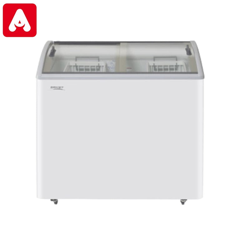 EXHIBIDOR HORIZONTAL BRIKET FR2500TVI 245LTS.PLANO INCLINADO TAPA VIDRIO
