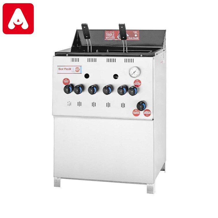 FREIDORA A GAS SOL REAL 045 GEV 33LTS 2CANASTOS