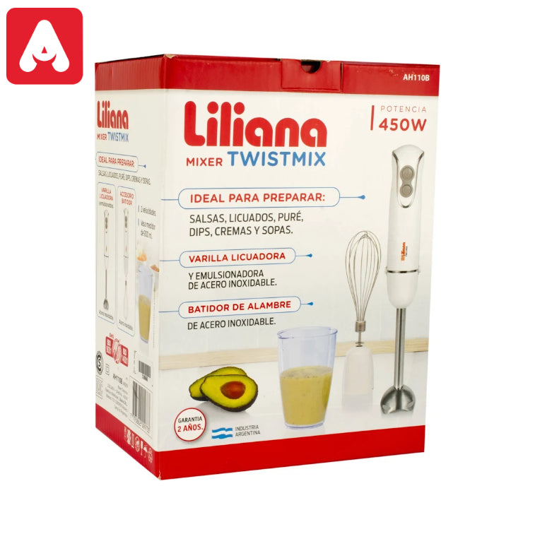 LICUADORA DE MANO LILIANA AH 110B 2 VEL.900CM - 4605941