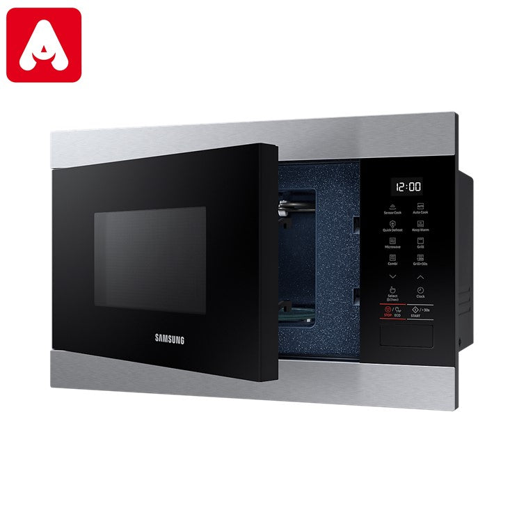 MICROONDAS SAMSUNG MG22M8074 22LTS. GRILL 1100W INOX EMPOTRABLE