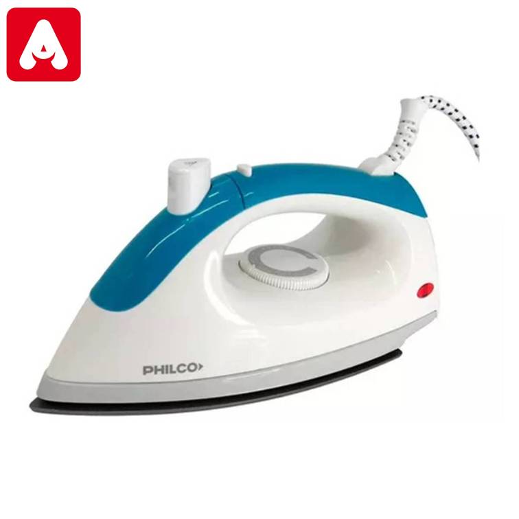 PLANCHA PHILCO PSP1217 SECA 1200W. SUELA ANTIADHERENTE C/ROCIADOR