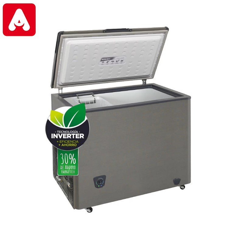 FREEZER HORIZONTAL BRIKET FR 2522 224 LTS.SILVER INVERTER TRIAL