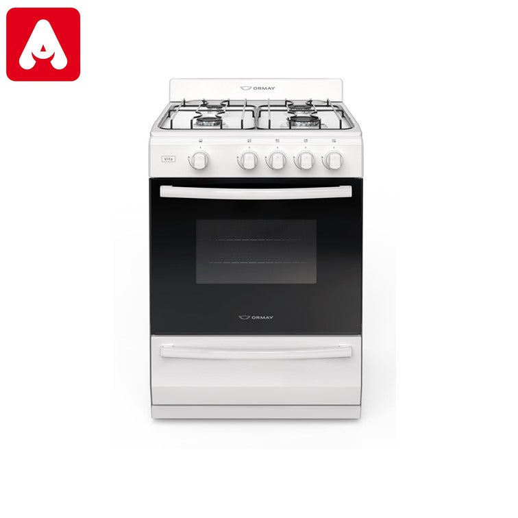 COCINA ORMAY VITA BLANCA MG 4H. PARRILLA REJILLAS ESMALTADAS