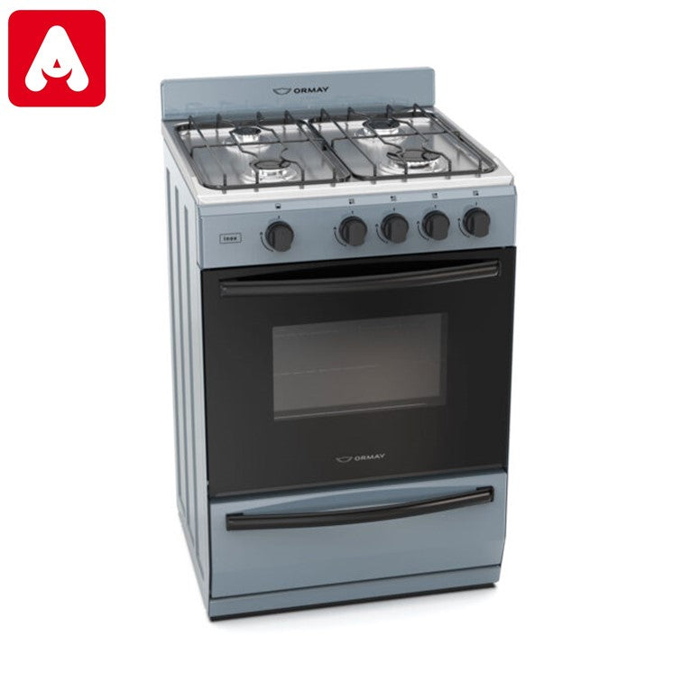 COCINA ORMAY INOX GRIS (NUEVA)MULTIGAS P/ACERO 4 HORNALLAS - 4608236