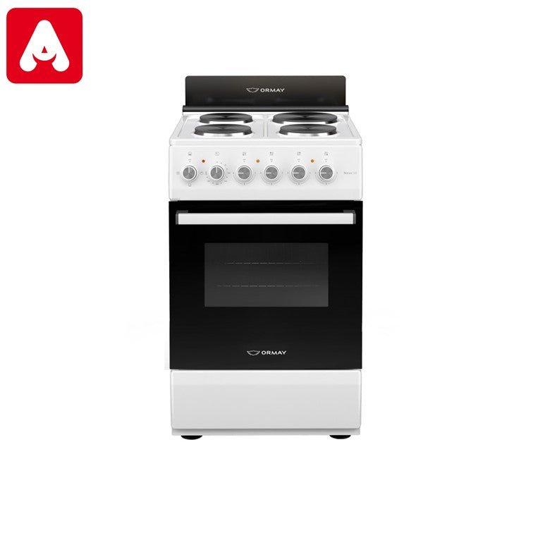 COCINA ELECTRICA ORMAY NOVA BLANCA 50CM 4 HORN ELECTRICAS 3 NIV.