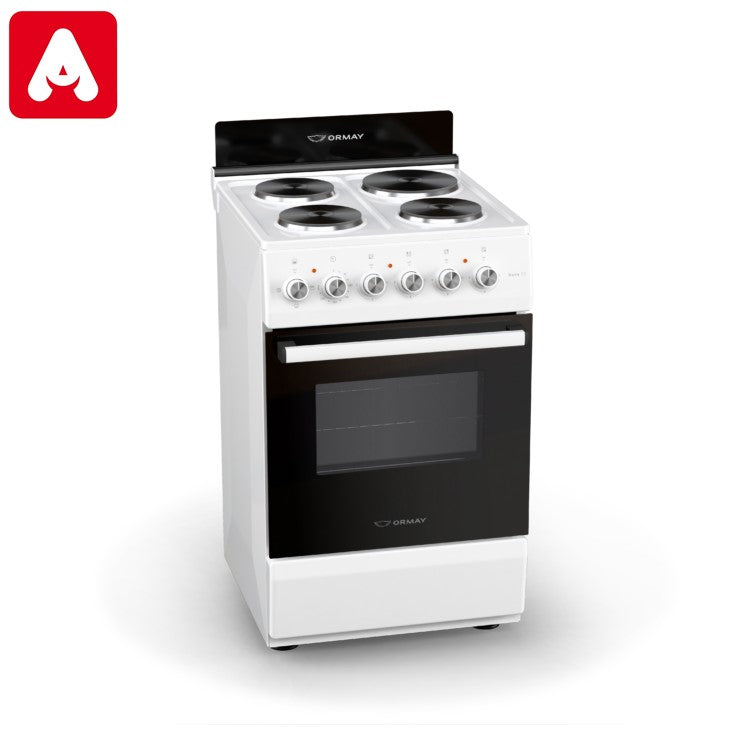 COCINA ELECTRICA ORMAY NOVA BLANCA 50CM 4 HORN ELECTRICAS 3 NIV.