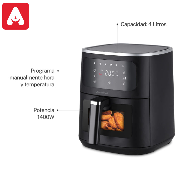 FREIDORA DE AIRE SMART-TEK AIR LIGTH AF2040 4LT - 4608733