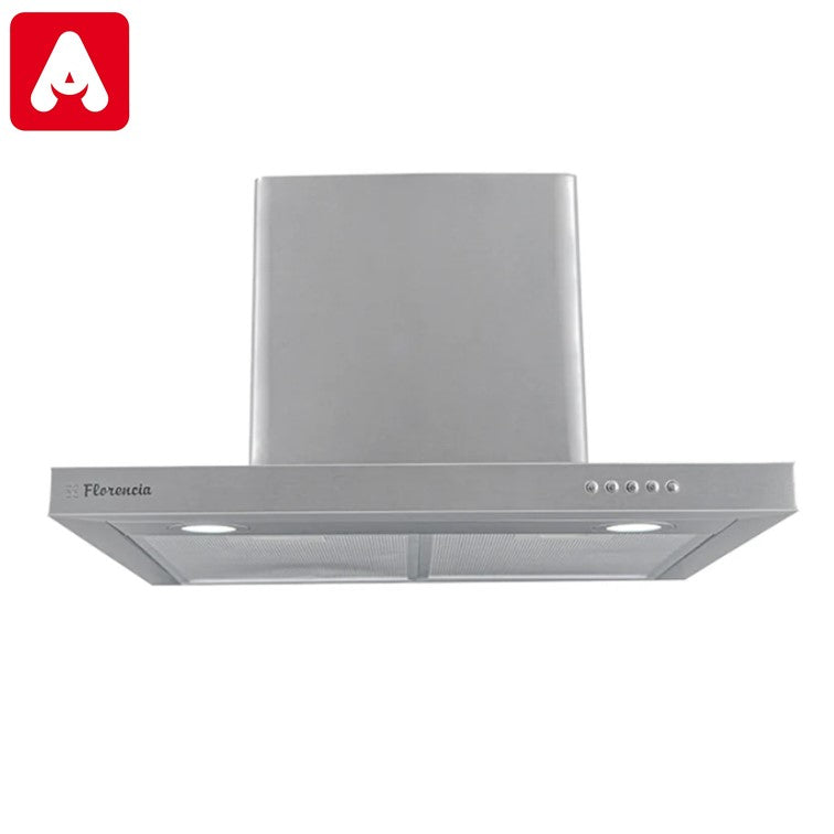 CAMPANA FLORENCIA FLOR CR60I INOX 60CM LUZ LED 3 VEL. DE PARED