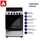 COCINA DREAN CD5603AIO 56CM MG INOX C/LUZ ENC