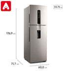 HELADERA ELECTROLUX IW46S TOP FREEZER 424LTS PLATA INVERTER - 4609279