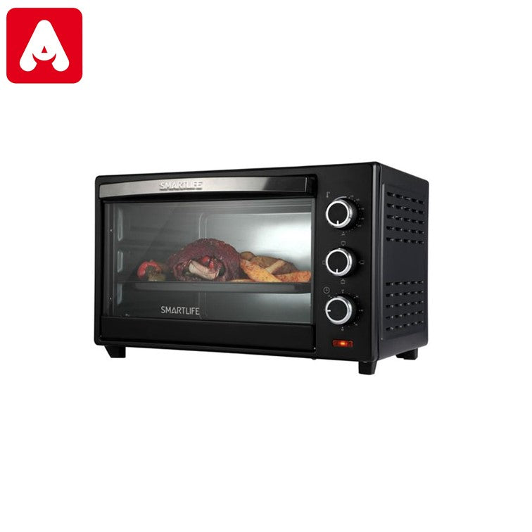 HORNO ELECTRICO SMARTLIFE GO0030PN 30LTS 1600W TIMER MECANICO NEGRO
