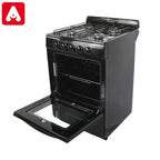 COCINA FLORENCIA 5507F NEG MG SIN PARRILLA VIDRIO DOBLE HORNO VAL/SEG.