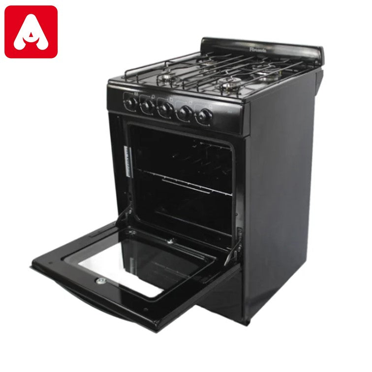 COCINA FLORENCIA 5507F NEG MG SIN PARRILLA VIDRIO DOBLE HORNO VAL/SEG.
