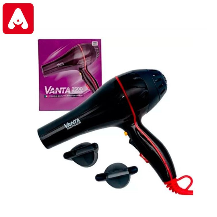 SECADOR DE CABELLO VANTA 3500 PREMIUM 4 TEMP 2 VEL NEGRO