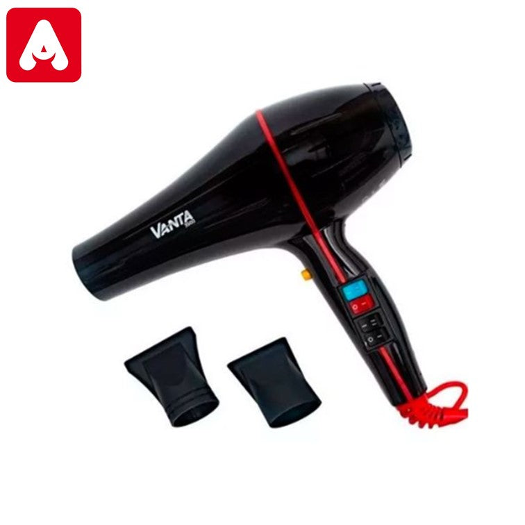 SECADOR DE CABELLO VANTA 3500 4 TEMP 2 VEL NEGRO