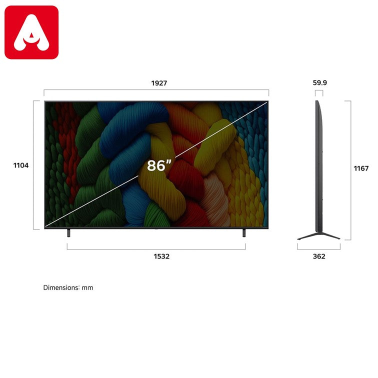 TV LED LG 86NANO80ASA 86° NANOCELL 4K - SMART - UHD