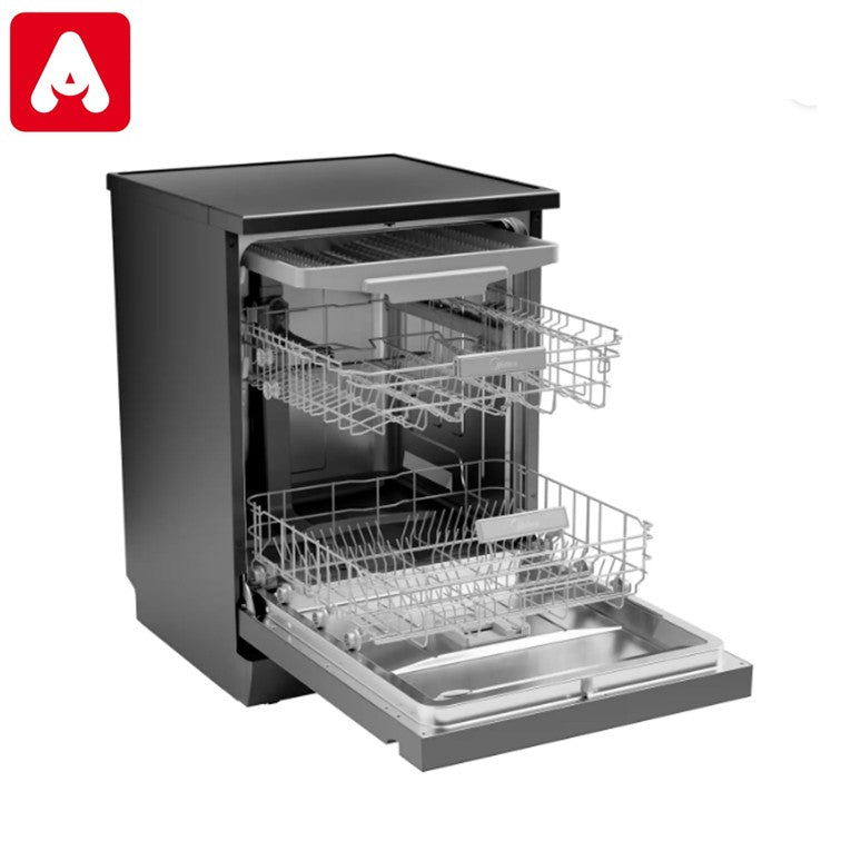 LAVAVAJILLAS MIDEA DE-415BAR1 NEGRO INOX 15 CUB.