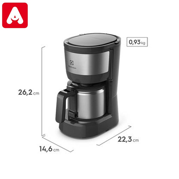CAFETERA ELECTROLUX ECM12 0.60LTS INOX CON JARRA