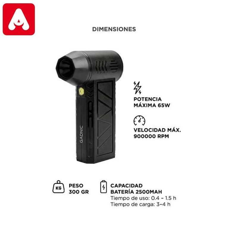 SOPLADOR DE AIRE GADNIC SOPJET02 AIRE COMP. INALA. PORTATIL