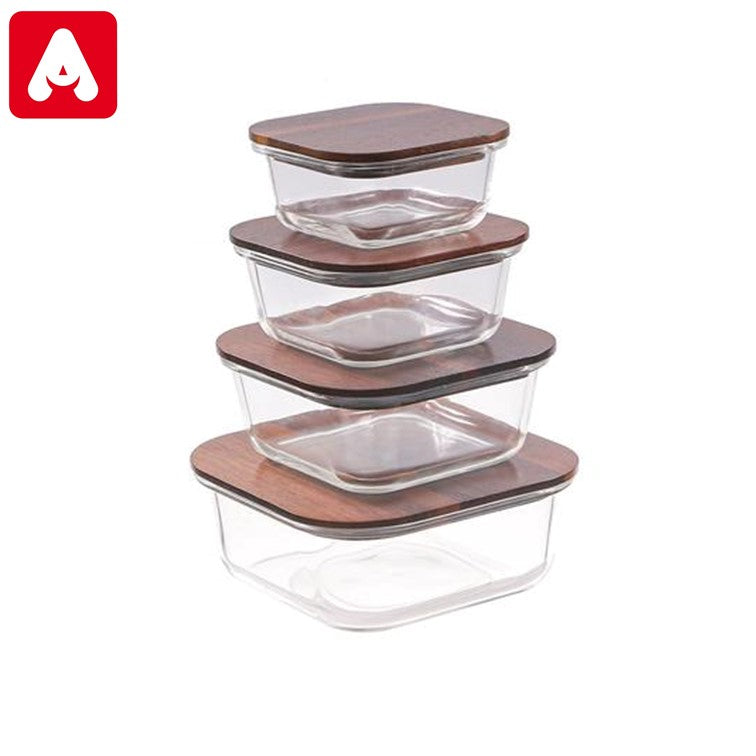 SET X4 TAPER GADNIC FRASKI11 DE VIDRIO TAPA HERMETICA MICROO/HORNO