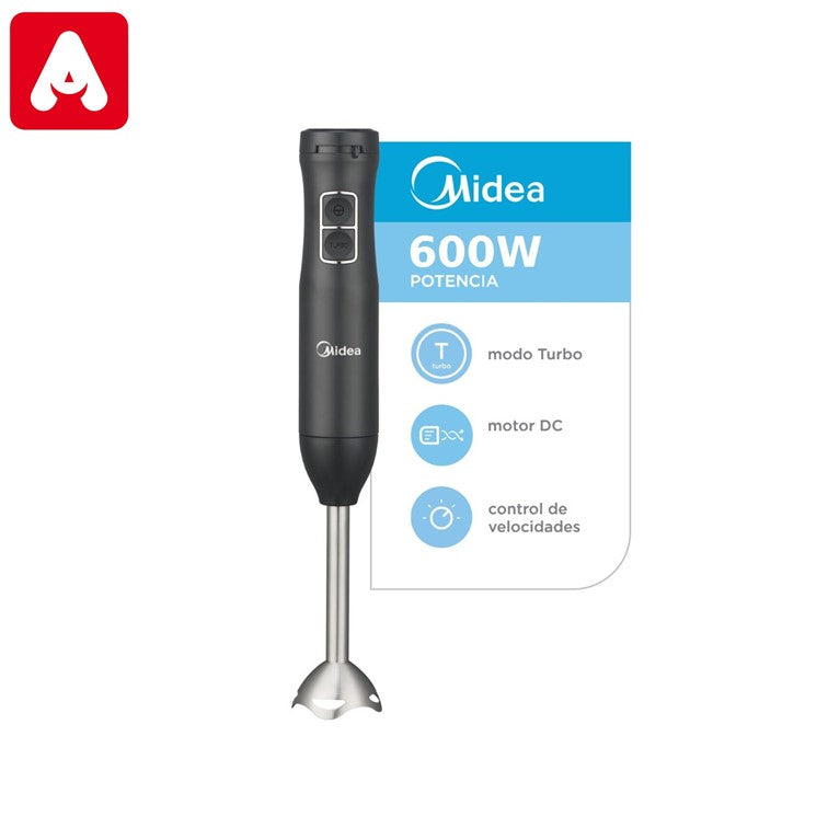 LICUADORA DE MANO MIDEA HB-B6B1AR1 600W NEGRA