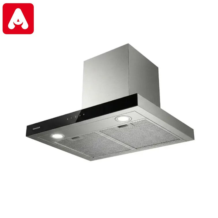 CAMPANA RANSER AURA HO-9600 INOX FTE+NEGRO 230W 3 VEL