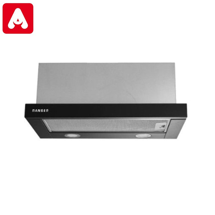 CAMPANA RANSER VORTICE HO-4500 NEGRA 60CM 130W 2VEL.