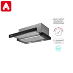 CAMPANA RANSER VORTICE HO-4500 NEGRA 60CM 130W 2VEL.