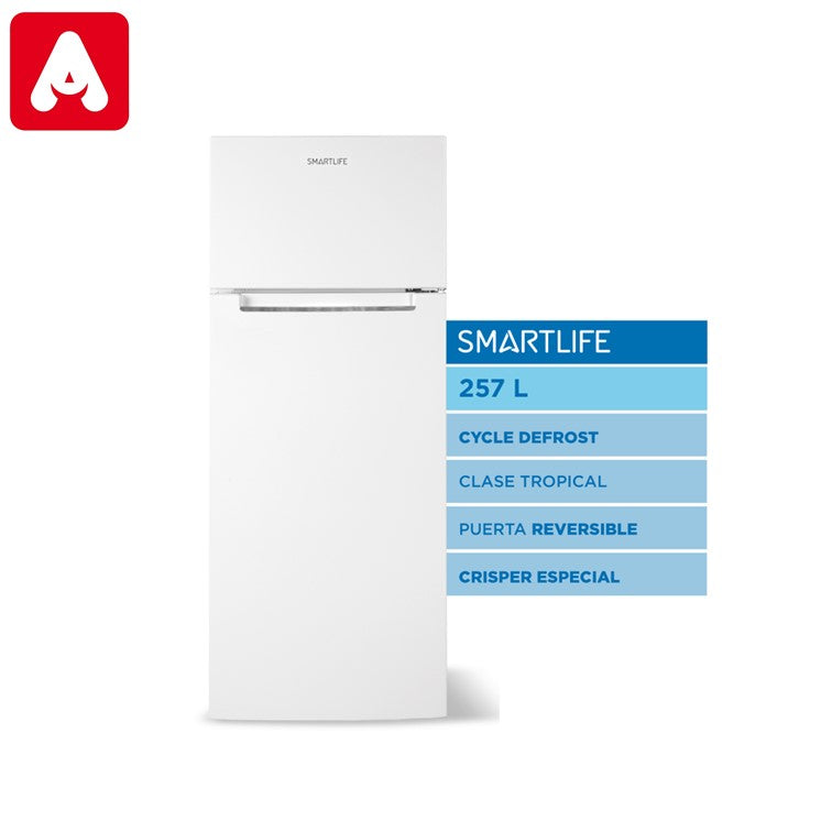 HELADERA SMARTLIFE SL-RFH260WH 257LTS 2 FRIOS BCA C/FREEZER