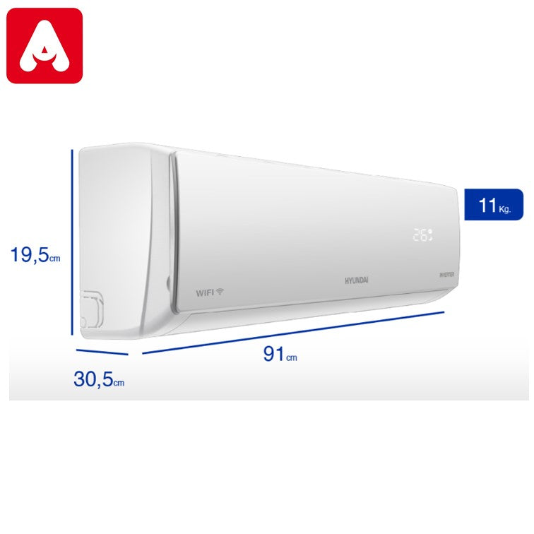 A.SPLIT INVERTER HYUNDAI HY12INV 5200W. F/C INVERTER CLASE A