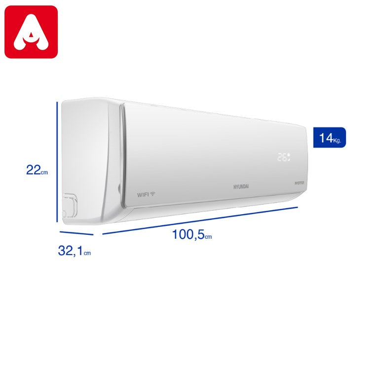 A.SPLIT INVERTER HYUNDAI HY12INV 6600W. F/C INVERTER CLASE A