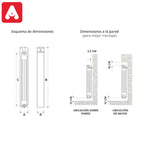 RADIADOR PEISA T X 02 ELEMENTOS 500MM ALUMINIO